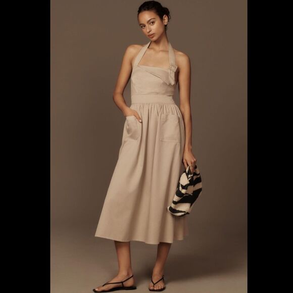 Anthropologie Dresses & Skirts - Anthropologie Porridge Halter Utility Midi Dress